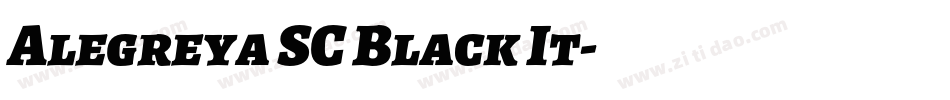 Alegreya SC Black It字体转换